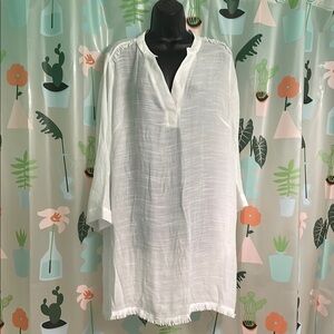 LuLaRoe White Dress Casual Extremely Lightweight